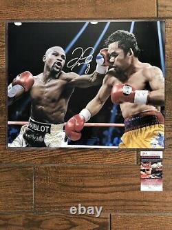 Floyd Mayweather Signed Autographed 16x20 Photo JSA Authenticated Vs. Pacquiao