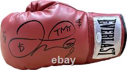 Floyd Mayweather Signed Autographed Red Boxing Glove JSA Left Black WA423691
