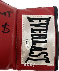 Floyd Mayweather Signed Autographed Red Leather Boxing Glove JSA WIT879219 Left