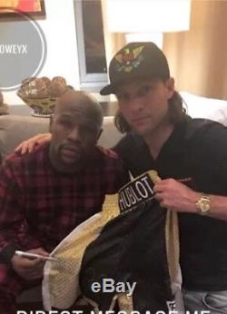 Floyd Mayweather Signed Boxing Trunks Shorts V Manny Pacquiao COA Photo Proof