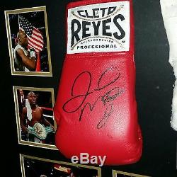 Floyd Mayweather Signed GLOVE Autograph LUXURY Display and WORN HAND WRAP