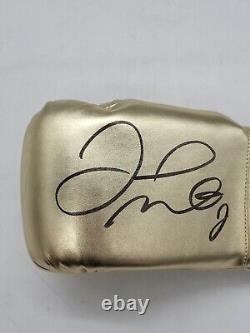 Floyd Mayweather Signed Gold Leather Boxing Glove JSA Certified
