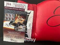 Floyd Mayweather Signed Red Leather Boxing Glove WIT879140