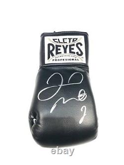 Floyd Mayweather Signed Reyes Boxing Glove Las Vegas Signing Photo Proof