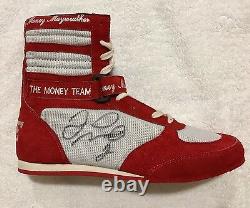 Floyd Mayweather Signed TMT Boxing Boot With Proof Signed In New York City AFTAL