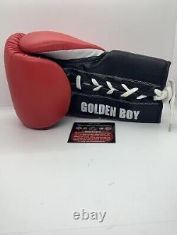Floyd Mayweather autographed signed Red/Silver Title boxing glove With COA