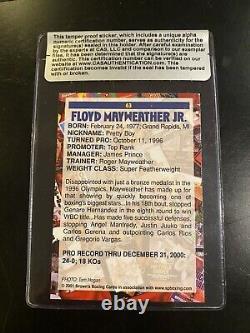 Floyd Mayweather jr 2001 Browns Boxing card CAS Autograph