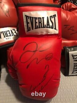 Floyd Mayweather jr signed Autographed everlast Red boxing glove JSA