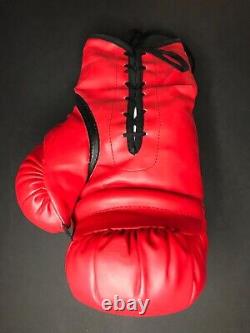 Floyd Mayweather signed bloxing glove Everlast red PROOF