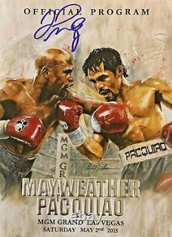 Floyd Mayweather vs Manny Paquiao Signed Official Fight Program JSA WPP642609