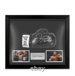 Framed Floyd Mayweather Signed Boxing Glove Everlast, Black Bubble Framed