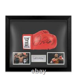 Framed Floyd Mayweather Signed Boxing Glove Everlast, Red Bubble Framed