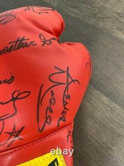 Fred Roach Autographed Floyd Mayweather Sr Autographed Boxing Glove 18 autos