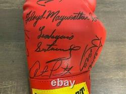 Fred Roach Autographed Floyd Mayweather Sr Autographed Boxing Glove 18 autos