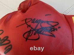 Manny Pacman Pacquiao & Floyd Mayweather Jr. Signed Everlast Boxing Glove COA