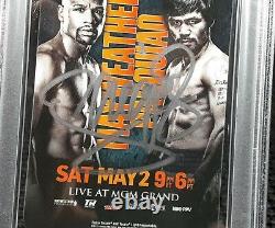 Manny Pacquiao! Psa/dna Certified Auto Signed Key Card! Vs Floyd Mayweather