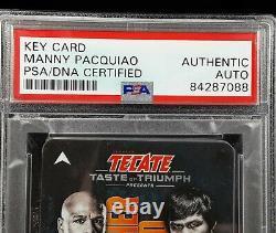 Manny Pacquiao! Psa/dna Certified Auto Signed Key Card! Vs Floyd Mayweather