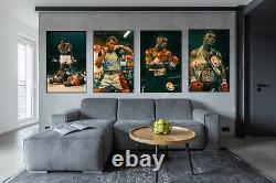 Muhammad Ali Mike Tyson Floyd Mayweather Canelo Alvarez Boxing Poster set