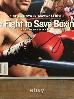 Oscar De La Hoya Floyd Mayweather Sports Illustrated signed autographed BAS LOA