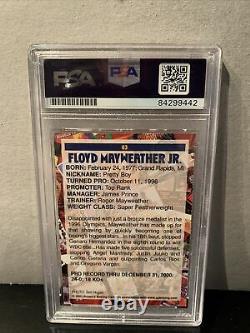PSA Authentic Floyd Mayweather Signed 2001 Browns 13th Set Bonus Boxing Card