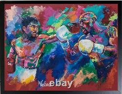 Sale Pacquaio Mayweather 24h X 36w Thick, Textured Painting Signed Winford