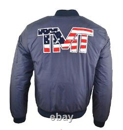 Tmt The Money Team Bomber Jacket USA American Flag Logo Floyd Mayweather Boxing
