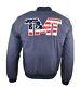 Tmt The Money Team Bomber Jacket Usa American Flag Logo Floyd Mayweather Boxing
