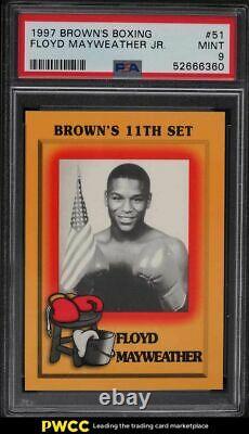 1997 Brown’s Boxing Floyd Mayweather Jr. Rookie Rc #51 Psa 9 Mint