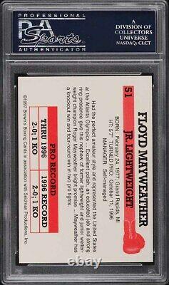 1997 Brown's Boxing Floyd Mayweather Jr. Rookie Rc #51 Psa 9 Mint