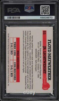 1997 Brown’s Boxing Floyd Mayweather Jr. Rookie Rc #51 Psa 9 Mint