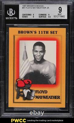 1997 Brown’s Boxing Floyd Mayweather Rookie Rc #51 Bgs 9 Mint