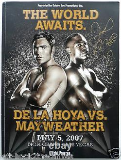 2007 Floyd Mayweather V Oscar De La Hoya Programme Signé Par Mayweather Avec Loa