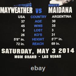 2014 Mayweather Maidana Le Moment Titrebout Mgm Grand Tale Of Tape Alstyle Shir