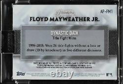 2017 Topps Dynasty Floyd Mayweather Jr. 2 Patch Couleur Sur Carte Auto 4/10. C'est Bon.
