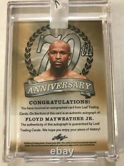 2018 Leaf 70th Anniversary Floyd Mayweather Jr. Autographe Red Parallel 1/1