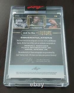 2021 Leaf Ultimate Floyd Mayweather Jr Whitaker Spence Red Triple Auto #4/4