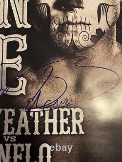 Affiche Richard Slone signée en duo par Floyd Mayweather Jr et Saul Canelo Alvarez #1 JSA