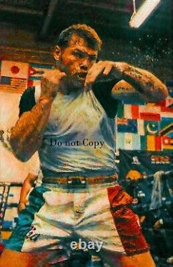 Affiche de boxe de Muhammad Ali, Mike Tyson, Floyd Mayweather et Canelo Alvarez