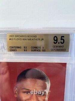 Bgs 9.5 Gem Mint2001 Browns Boxe Floyd Mayweather Jr. 13e Set #633rd Rc