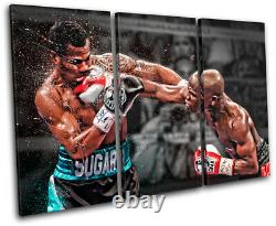 Boxe Floyd Mayweather Sports Treble Canvas Wall Art Picture Print Va