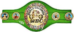 Ceinture de boxe WBC verte dédicacée par Floyd Mayweather Jr. TBE Beckett 221646
