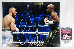 Conor Mcgregor A Signé Autographied Boxing 11x14 Photo Avec Floyd Mayweather Jsa A