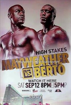 FLOYD MAYWEATHER JR contre ANDRE BERTO Affiche originale du combat de boxe Showtime 30D