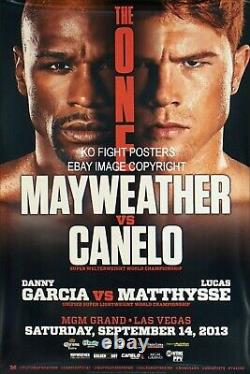 FLOYD MAYWEATHER JR contre CANELO ALVAREZ Affiche de combat de boxe originale sur place 30D