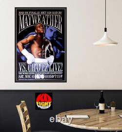 FLOYD MAYWEATHER JR contre JESUS CHAVEZ Affiche de combat de boxe originale HBO CCTV 30D