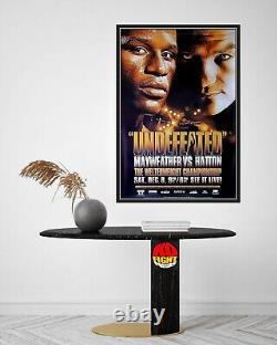 FLOYD MAYWEATHER JR contre RICKY HATTON Affiche de combat de boxe originale HBO CCTV 10D