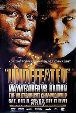 FLOYD MAYWEATHER JR contre RICKY HATTON Affiche de combat de boxe originale HBO CCTV 10D