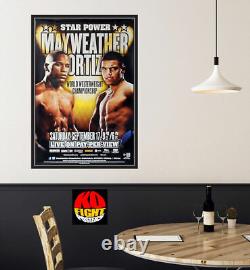 FLOYD MAYWEATHER JR contre VICTOR ORTIZ Affiche originale du combat de boxe HBO PPV 30D