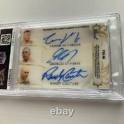 Feuille Manny Pacquiao Floyd Mayweather Jr Conor Mcgregor St-pierre Auto Card Psa 8