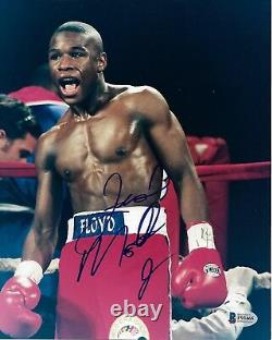 Floyd Mayweather Autographié Golden Gove Boxing Champion Bas Coa 8x10 Photo